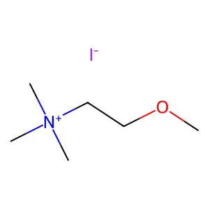 2-methoxyethyl(trimethyl)azanium iodide structure