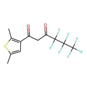 1-(2,5-dimethylthiophen-3-yl)-4,4,5,5,6,6,6-heptafluorohexane-1,3-dione structure