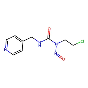1-(2-chloroethyl)-1-nitroso-3-(pyridin-4-ylmethyl)urea structure