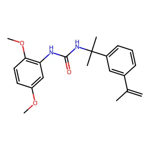 1-(2,5-dimethoxyphenyl)-3-(2-(3-(prop-1-en-2-yl)phenyl)propan-2-yl)urea structure