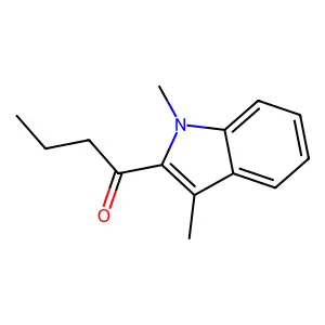 1-(1,3-dimethylindol-2-yl)butan-1-one structure