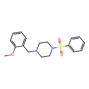 1-(2-methoxybenzyl)-4-(phenylsulfonyl)piperazine structure