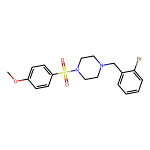1-(2-bromobenzyl)-4-[(4-methoxyphenyl)sulfonyl]piperazine structure