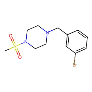1-(3-bromobenzyl)-4-(methylsulfonyl)piperazine structure