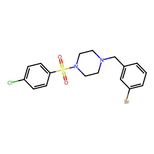 1-(3-bromobenzyl)-4-[(4-chlorophenyl)sulfonyl]piperazine structure