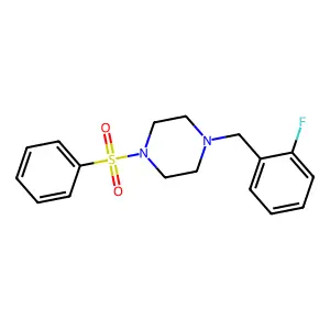 1-(2-fluorobenzyl)-4-(phenylsulfonyl)piperazine structure
