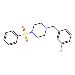 1-(3-chlorobenzyl)-4-(phenylsulfonyl)piperazine structure