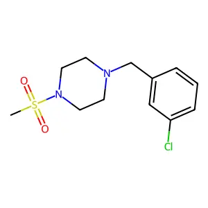 1-(3-chlorobenzyl)-4-(methylsulfonyl)piperazine structure