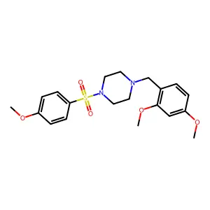 1-(2,4-dimethoxybenzyl)-4-[(4-methoxyphenyl)sulfonyl]piperazine structure