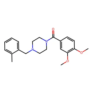 1-(3,4-dimethoxybenzoyl)-4-(2-methylbenzyl)piperazine structure