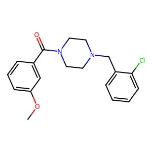 1-(2-Chlorobenzyl)-4-(3-methoxybenzoyl)piperazine structure