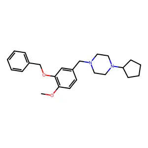 1-[3-(benzyloxy)-4-methoxybenzyl]-4-cyclopentylpiperazine structure