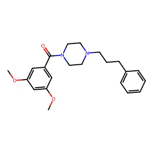 1-(3,5-dimethoxybenzoyl)-4-(3-phenylpropyl)piperazine structure