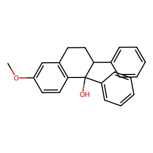1,2,3,4-Tetrahydro-1,2-diphenyl-6-methoxy-1-naphthol structure
