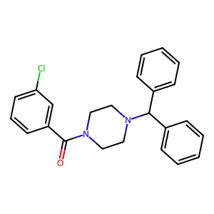 1-(3-chlorobenzoyl)-4-(diphenylmethyl)piperazine structure