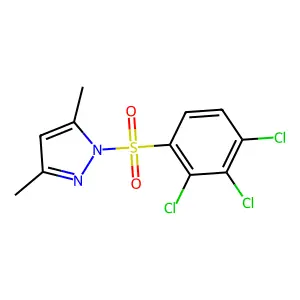 1-[(3,5-dimethylpyrazolyl)sulfonyl]-2,3,4-trichlorobenzene structure