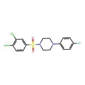 1-(3,4-dichlorophenyl)sulfonyl-4-(4-fluorophenyl)piperazine structure