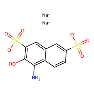 Disodium 4-amino-3-hydroxy-2,7-naphthalenedisulfonate structure