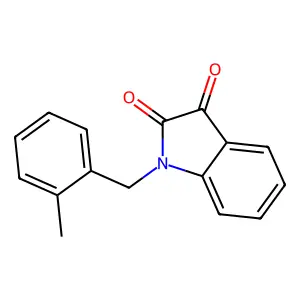1-(2-methylbenzyl)indoline-2,3-dione structure