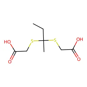 (sec-Butylidenedithio)diacetic acid structure
