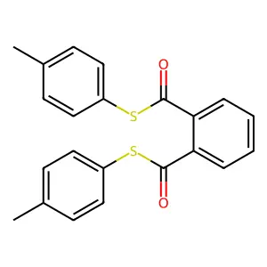 1,2-Benzenedicarbothioic acid S,S-bis(4-methylphenyl)ester structure