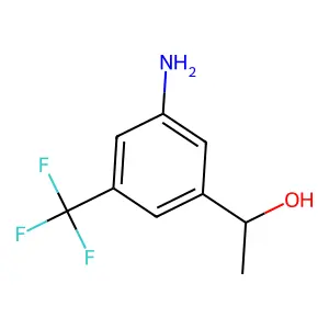 1-[3-amino-5-(trifluoromethyl)phenyl]ethanol structure