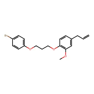1-[3-(4-bromophenoxy)propoxy]-2-methoxy-4-prop-2-enylbenzene structure