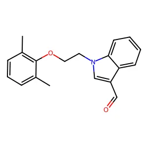 1-[2-(2,6-dimethylphenoxy)ethyl]-1H-indole-3-carbaldehyde structure