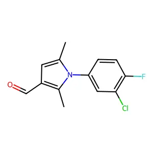 1-(3-Chloro-4-fluorophenyl)-2,5-dimethyl-1h-pyrrole-3-carbaldehyde structure