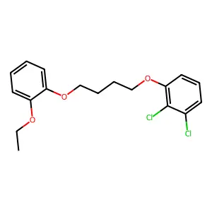 1,2-dichloro-3-[4-(2-ethoxyphenoxy)butoxy]benzene structure