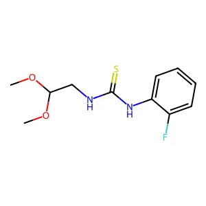 1-(2,2-dimethoxyethyl)-3-(2-fluorophenyl)thiourea structure