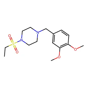 1-(3,4-dimethoxybenzyl)-4-(ethylsulfonyl)piperazine structure