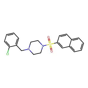 1-(2-CHLOROBENZYL)-4-(2-NAPHTHYLSULFONYL)PIPERAZINE structure
