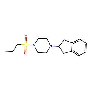 1-(2,3-dihydro-1H-inden-2-yl)-4-(propylsulfonyl)piperazine structure