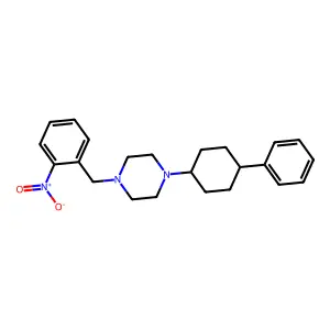 1-(2-nitrobenzyl)-4-(4-phenylcyclohexyl)piperazine structure