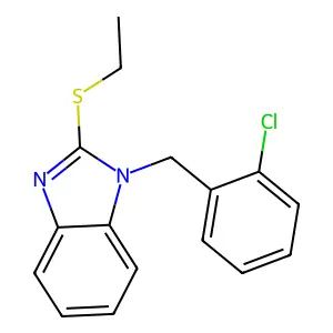 1-[(2-Chlorophenyl)methyl]-2-(ethylthio)-1H-benzimidazole structure