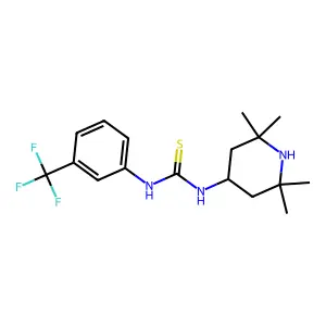 1-(2,2,6,6-tetramethylpiperidin-4-yl)-3-[3-(trifluoromethyl)phenyl]thiourea structure