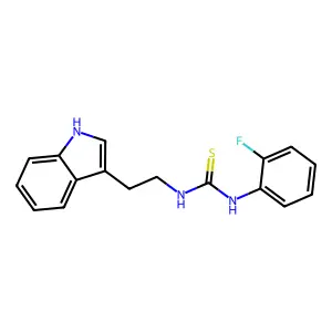 1-(2-fluorophenyl)-3-[2-(1H-indol-3-yl)ethyl]thiourea structure