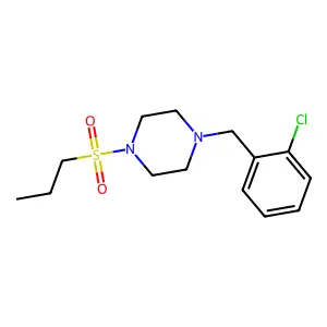 1-(2-chlorobenzyl)-4-(propylsulfonyl)piperazine structure
