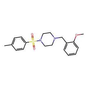 1-(2-methoxybenzyl)-4-[(4-methylphenyl)sulfonyl]piperazine structure