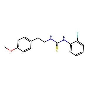 1-(2-fluorophenyl)-3-[2-(4-methoxyphenyl)ethyl]thiourea structure