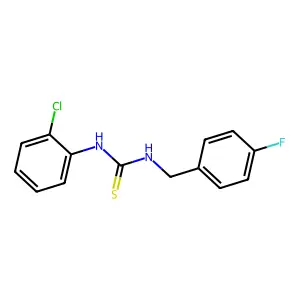 1-(2-chlorophenyl)-3-(4-fluorobenzyl)thiourea structure