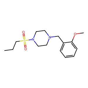 1-(2-methoxybenzyl)-4-(propylsulfonyl)piperazine structure