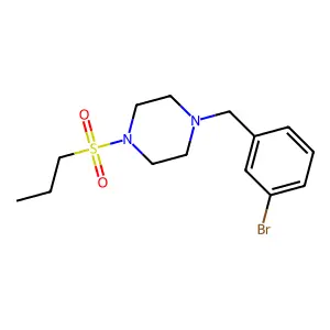 1-(3-bromobenzyl)-4-(propylsulfonyl)piperazine structure