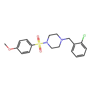 1-[(2-chlorophenyl)methyl]-4-(4-methoxyphenyl)sulfonylpiperazine structure