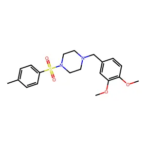 1-(3,4-dimethoxybenzyl)-4-[(4-methylphenyl)sulfonyl]piperazine structure