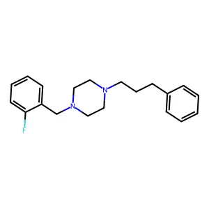 1-[(2-fluorophenyl)methyl]-4-(3-phenylpropyl)piperazine structure