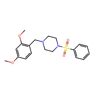 1-(2,4-dimethoxybenzyl)-4-(phenylsulfonyl)piperazine structure