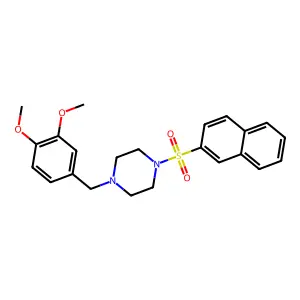 1-(3,4-dimethoxybenzyl)-4-(naphthalen-2-ylsulfonyl)piperazine structure