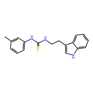 1-[2-(1H-indol-3-yl)ethyl]-3-(3-methylphenyl)thiourea structure